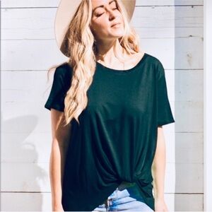 Jackson Rowe Knotty Tee in Deep Green